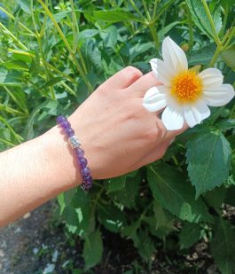 Bracelet Améthyste et Bouddha